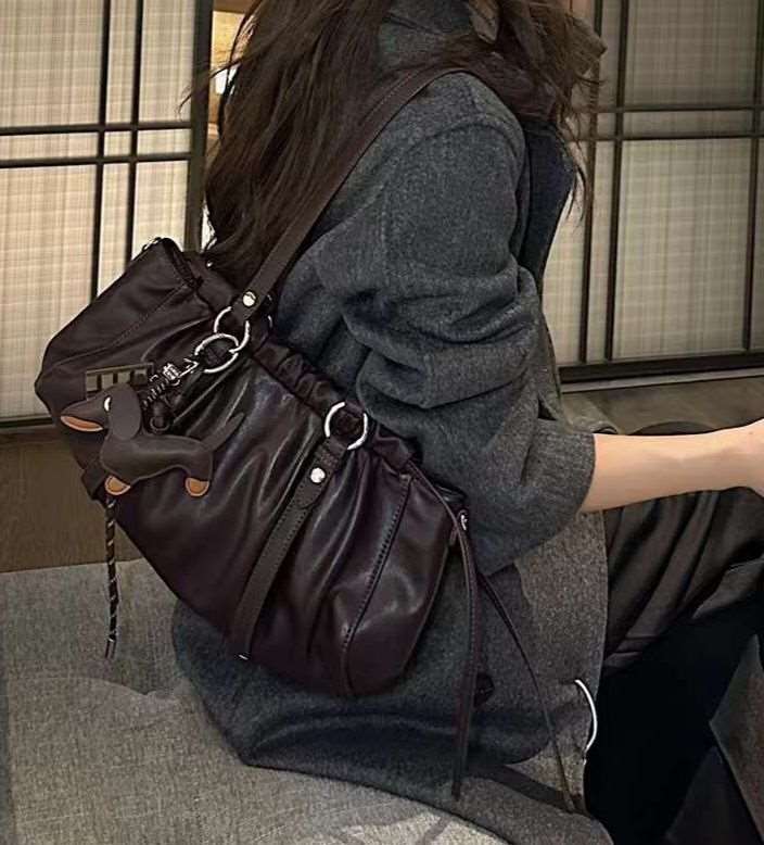 X韓國直郵女裝新品24秋冬時尚熱賣人氣真品職業單肩斜跨包BAKHA-Q單肩/斜跨包