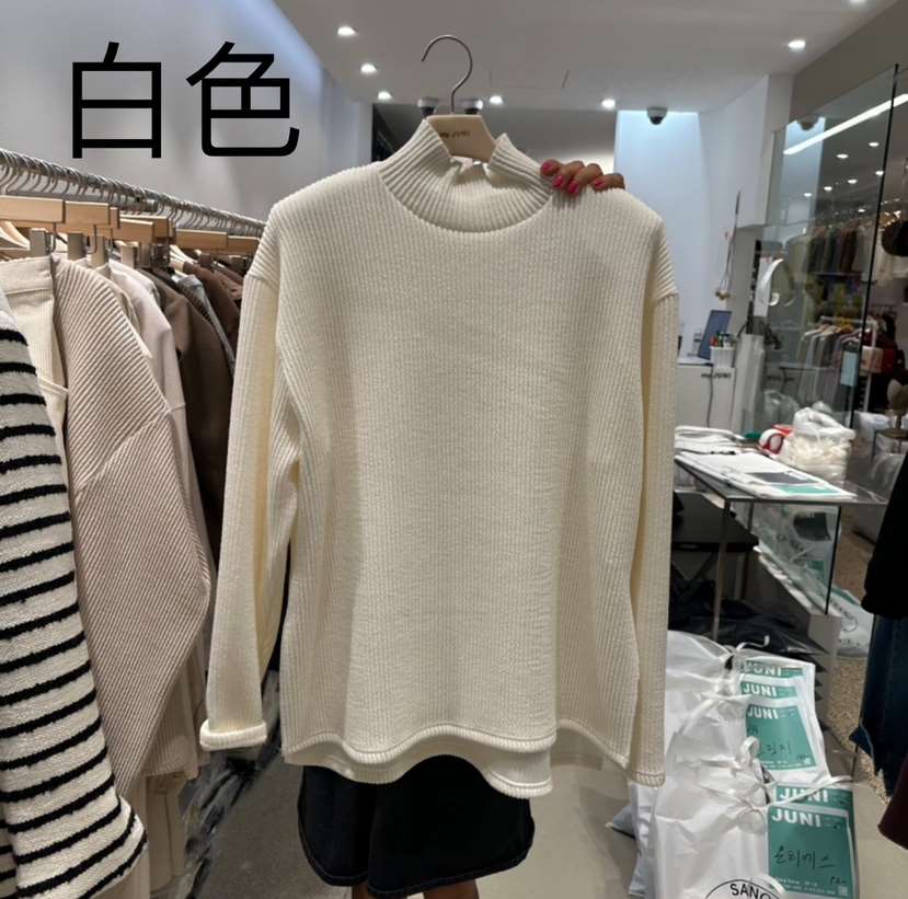 JUNI直郵韓國代購女裝新品熱賣真品推薦休閑時尚針織衫羅紋JUNI針織衫