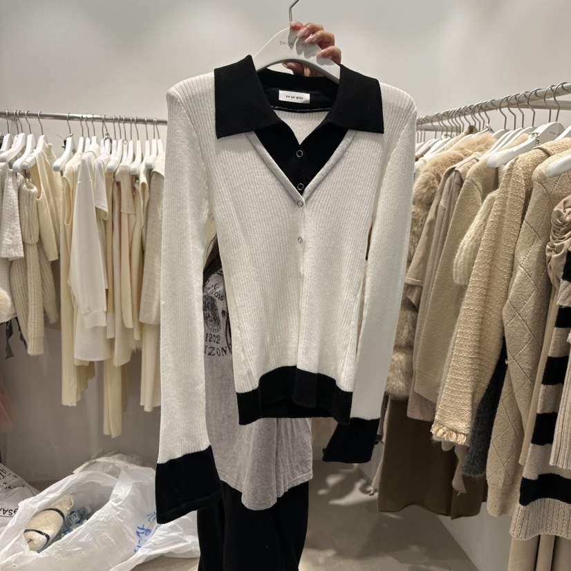 BEIGE GRAY韓國直郵女裝新品時尚職業熱賣真品推薦24秋冬針織衫BEIGE GRAY針織衫