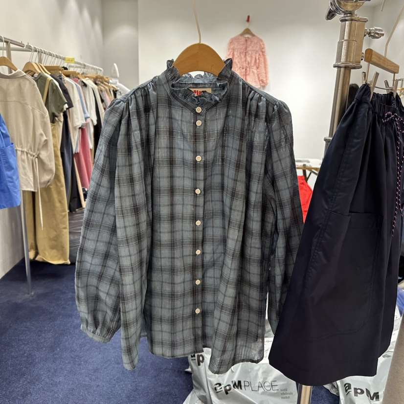 ALICE N GIA/PLAT韓國直郵東大門代購女裝新品24秋冬襯衫蕾絲衫格子Platseoul/ALICE N GIA襯衫/蕾絲衫