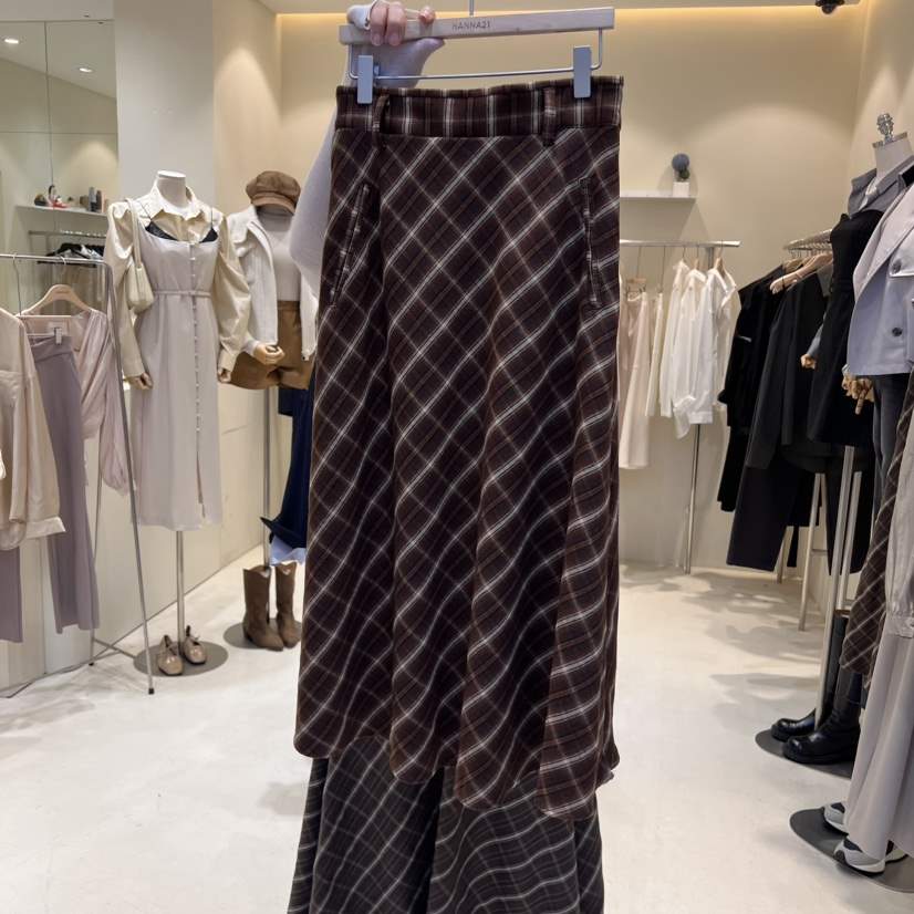 HANNA21直郵韓國代購女裝新品推薦休閑人氣24秋冬半身裙中短裙HANNA21半身裙/中短裙