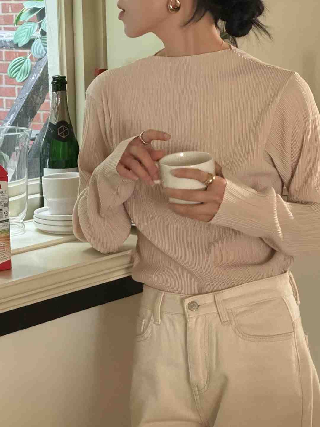 MICO直郵韓國代購女裝新款24秋冬時尚職業真品襯衫蕾絲衫ALL OVER襯衫/蕾絲衫