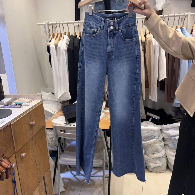Republlc of/qc韓國直郵女裝新品職業時尚熱賣24秋冬牛仔褲Republlc of qc牛仔褲