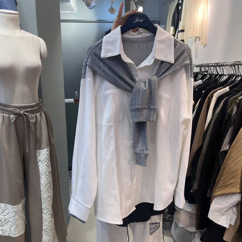 BAKHA直郵韓國代購女裝新品人氣職業推薦時尚襯衫蕾絲衫披肩BAKHA襯衫/蕾絲衫