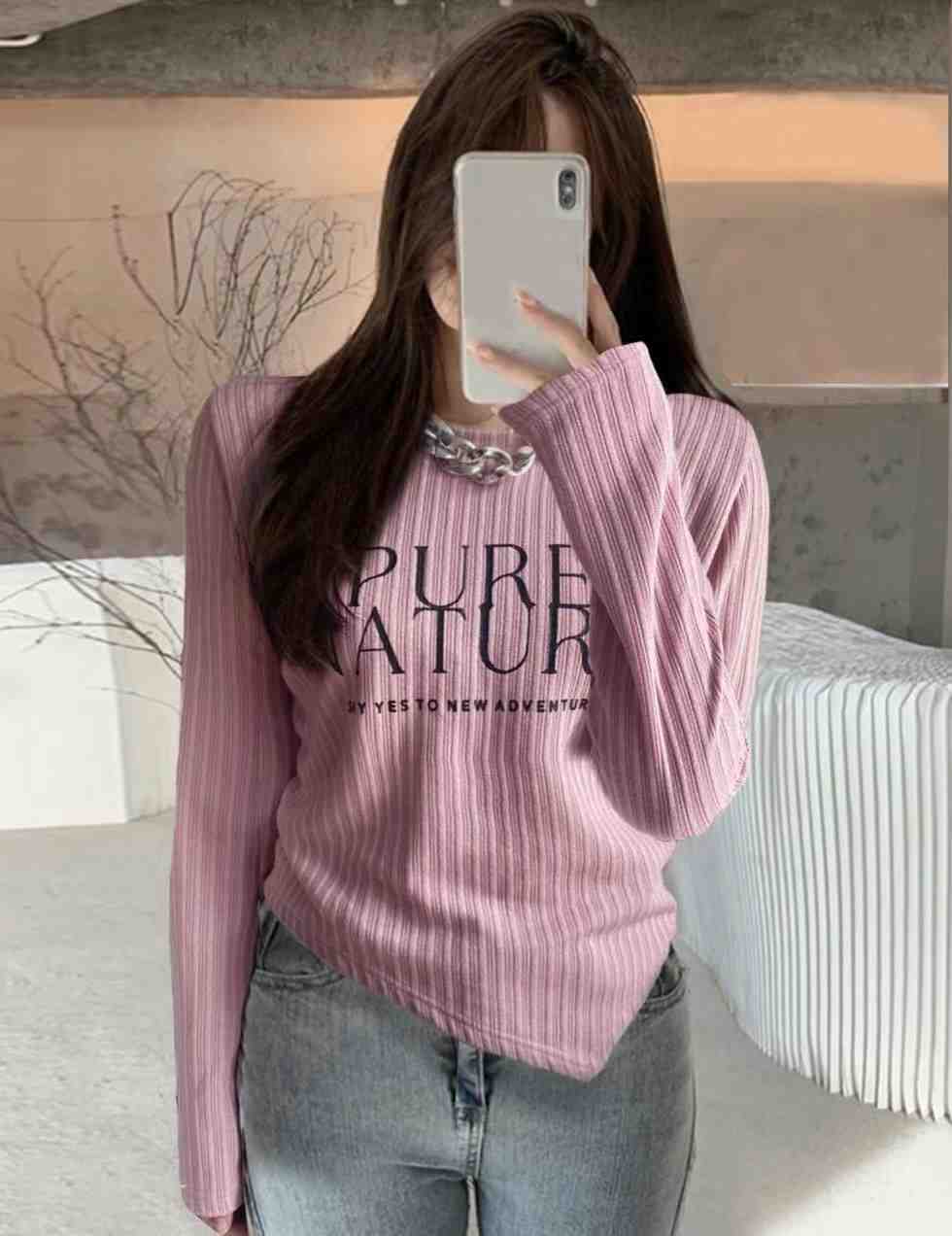 G.SHOP GIRL韓國直郵東大門實拍女裝新品職業推薦長袖T恤G.SHOP GIRL長袖T恤