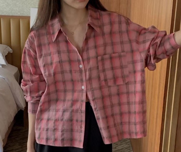 DIFFER韓國直郵東大門實拍女裝新品時尚休閑真品襯衫蕾絲衫DIFFER襯衫/蕾絲衫