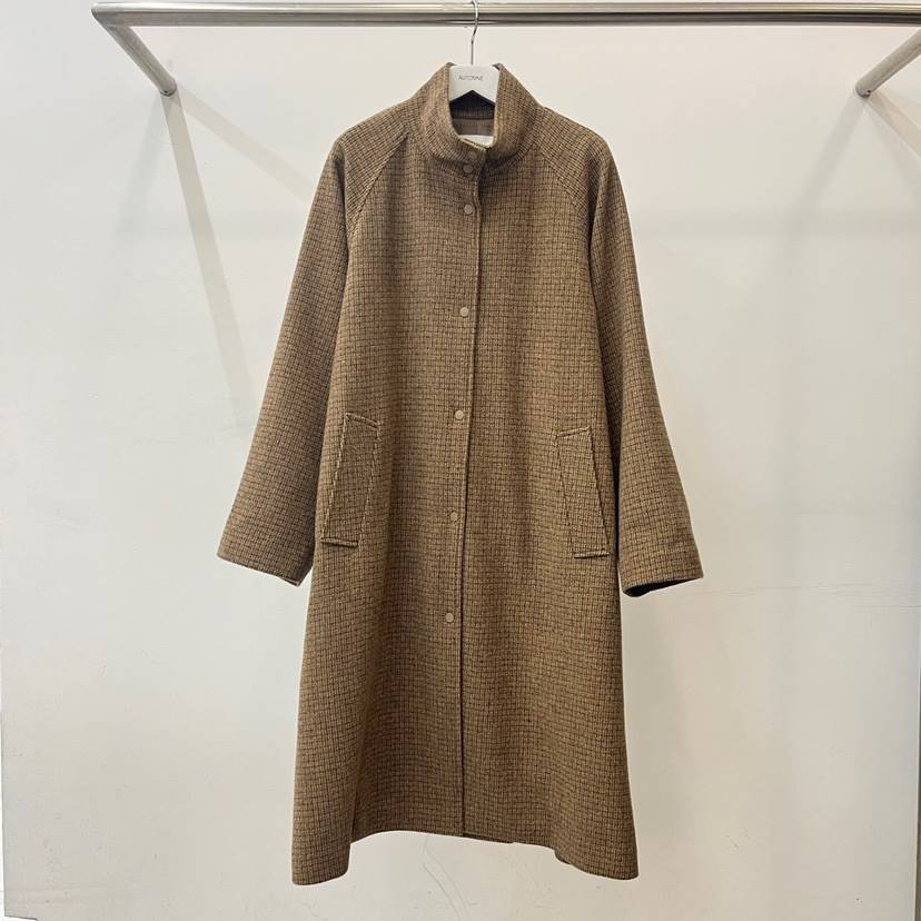 AUTOMNE/HE_HR直郵韓國代購女裝新款24秋冬中長款大衣格紋AMY GRACE中長款大衣