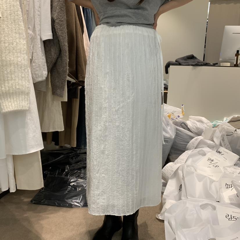 RE STOCK韓國直郵東大門實拍女裝新品休閑時尚職業推薦長裙RE STOCK長裙