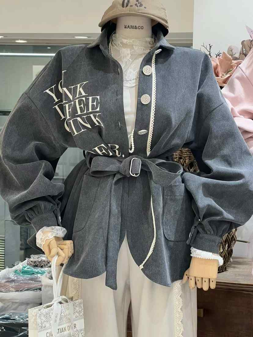 MARI CO韓國直郵女裝新品推薦職業時尚熱賣人氣夾克含腰帶ARANCIA夾克