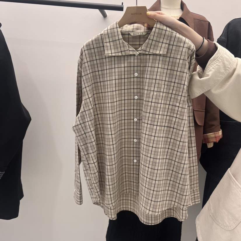 MOWER直郵韓國代購女裝新品時尚推薦休閑職業真品襯衫蕾絲衫MOWER襯衫/蕾絲衫