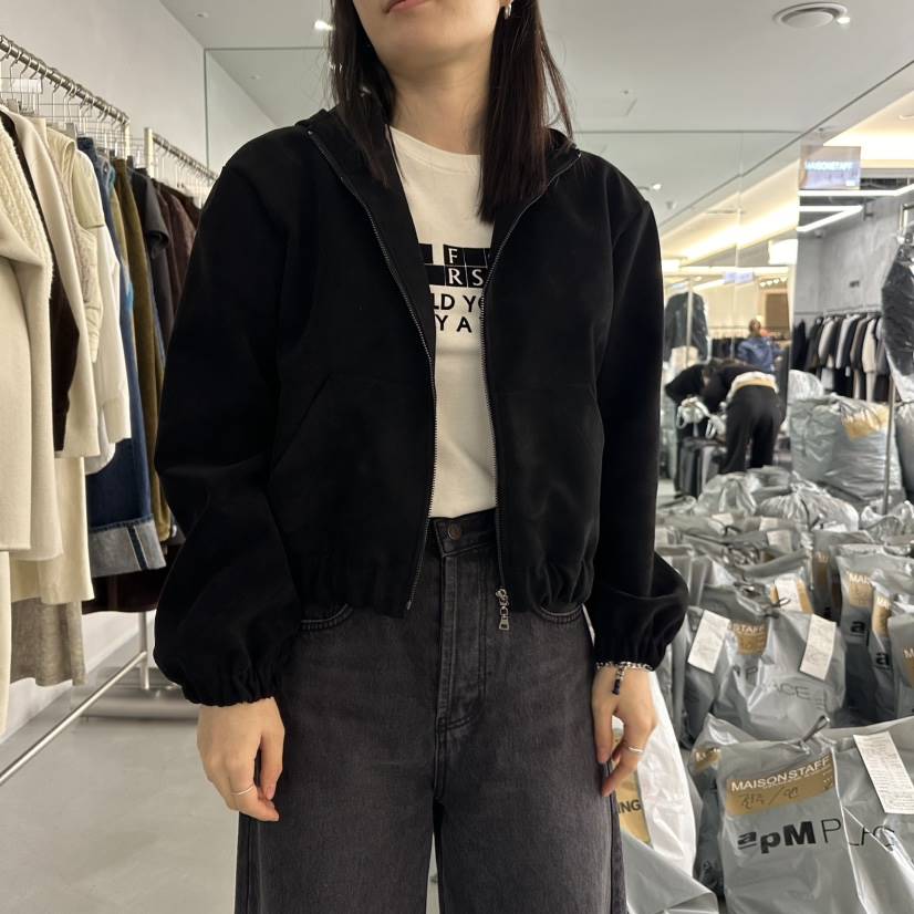 MAISONSTAFF/LE SMOKING韓國直郵東大門實拍女裝新款真品夾克拉鏈兜帽MAISONSTAFF/DOUBLE STANDARD夾克