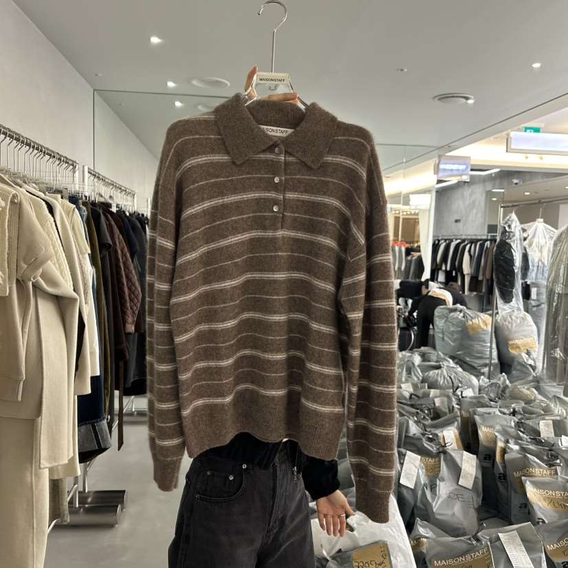MAISONSTAFF/LE SMOKING直郵韓國代購女裝新品推薦針織衫羊毛MAISONSTAFF/DOUBLE STANDARD針織衫