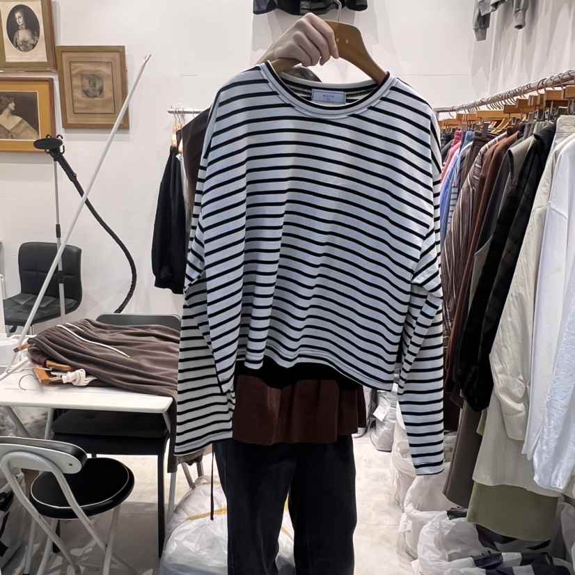 MODS韓國直郵東大門代購女裝新品人氣推薦熱賣時尚休閑長袖T恤MODS-Q長袖T恤