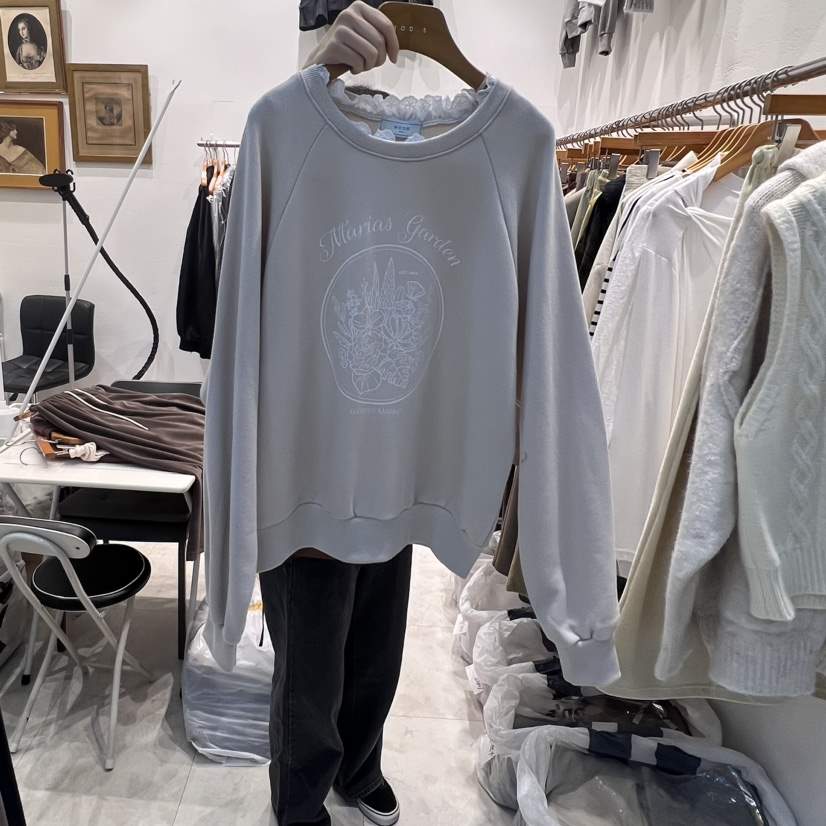 MODS韓國直郵女裝新款人氣休閑24秋冬真品熱賣時尚衛衣蕾絲MODS-Q衛衣