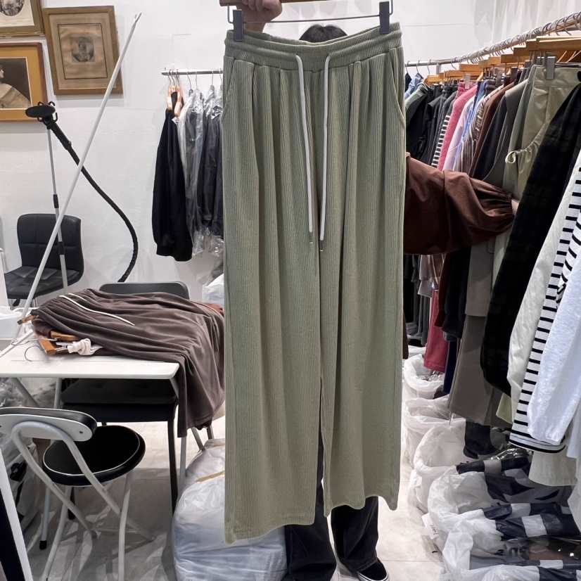 MODS韓國直郵東大門實拍女裝新品時尚熱賣職業人氣休閑褲羅紋MODS-Q休閑褲