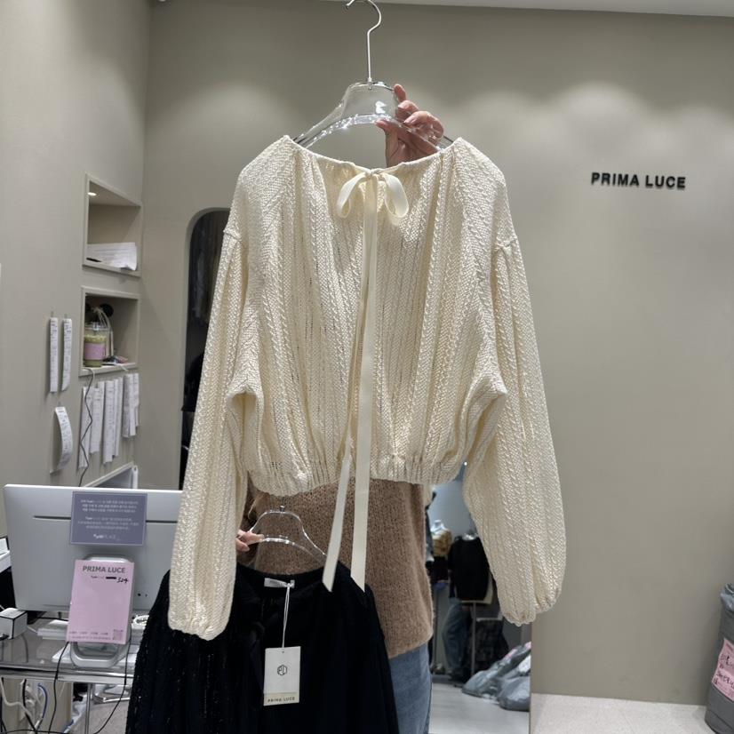 CHARLOTTE韓國直郵東大門實拍女裝新品熱賣24秋冬襯衫蕾絲衫CHARLOTTE襯衫/蕾絲衫