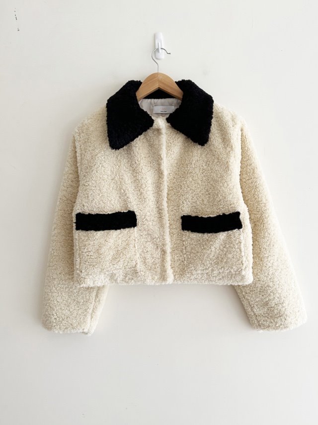 KIFF韓國直郵東大門代購女裝新款休閑24秋冬時尚夾克羊毛KIFF夾克