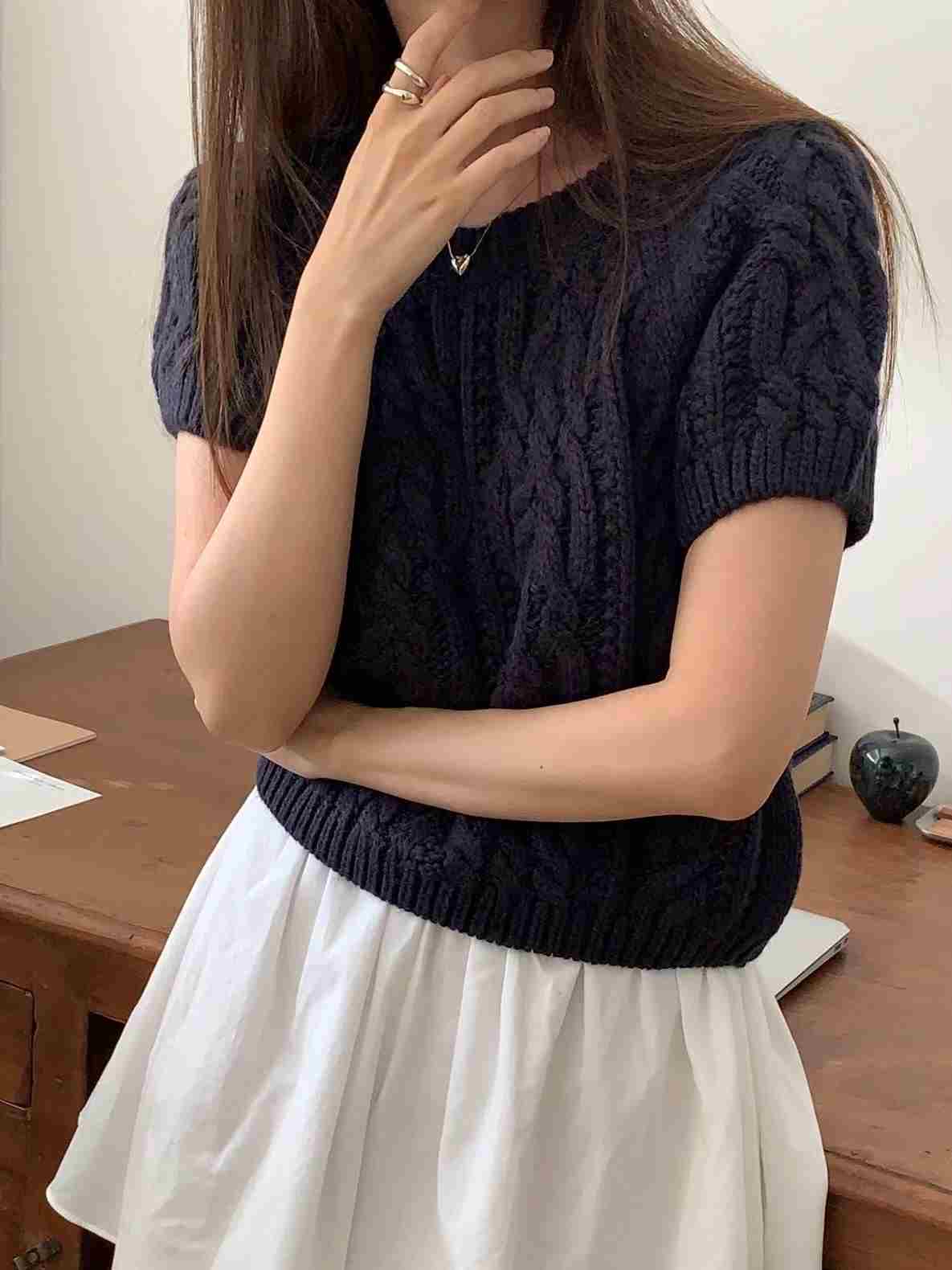 WEATHER韓國直郵東大門實拍女裝新品人氣休閑24秋冬針織衫JOURNAL-2件起針織衫