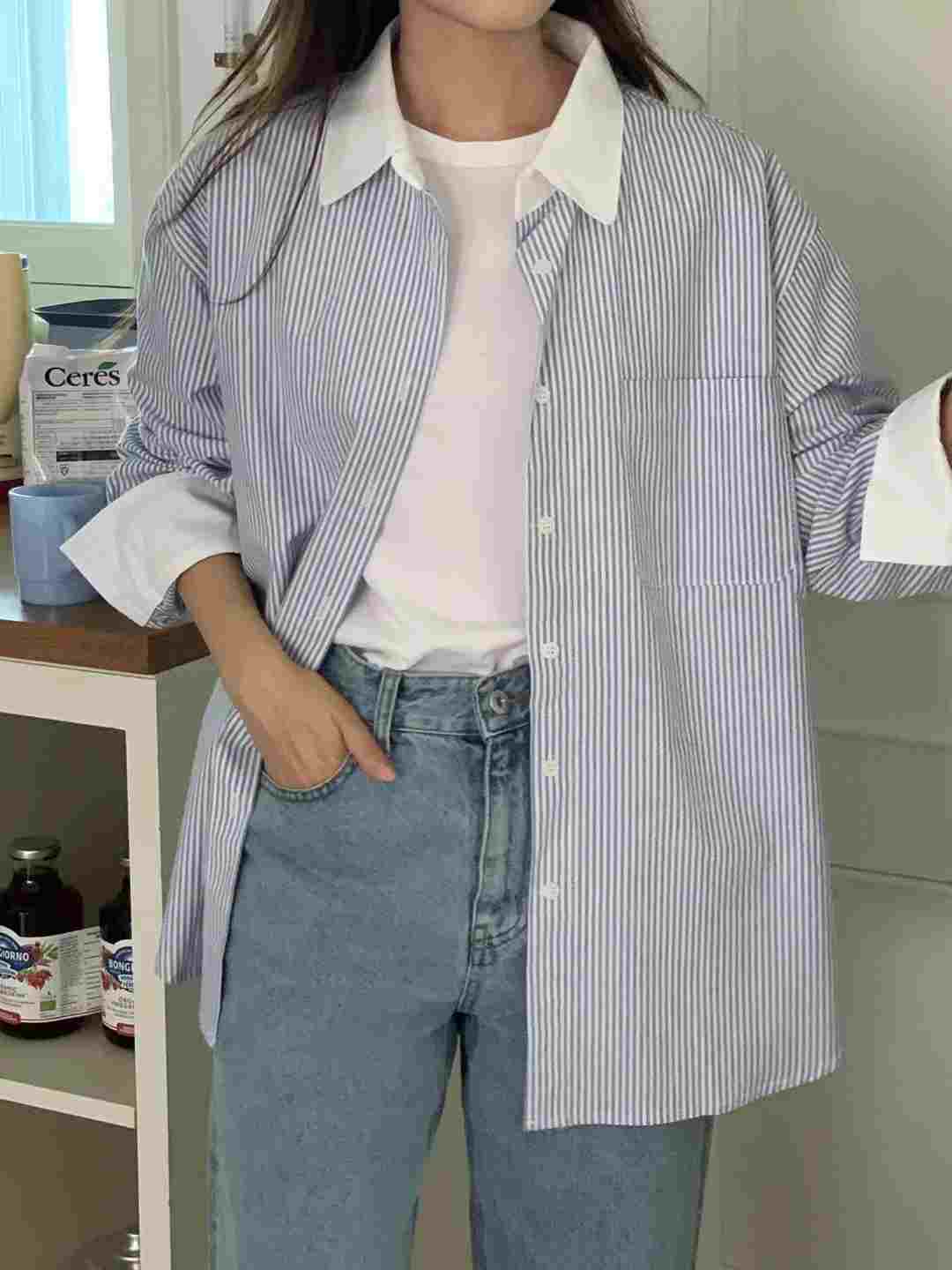 WEATHER韓國直郵東大門實拍女裝新品人氣24秋冬襯衫蕾絲衫JOURNAL-2件起襯衫/蕾絲衫