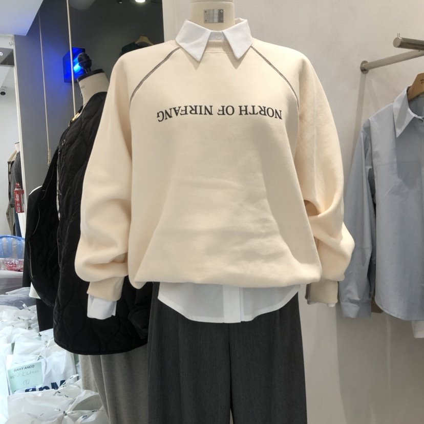 ANOTHER VICTORY韓國直郵東大門實拍女裝新品時尚衛衣加絨PRIVIE衛衣