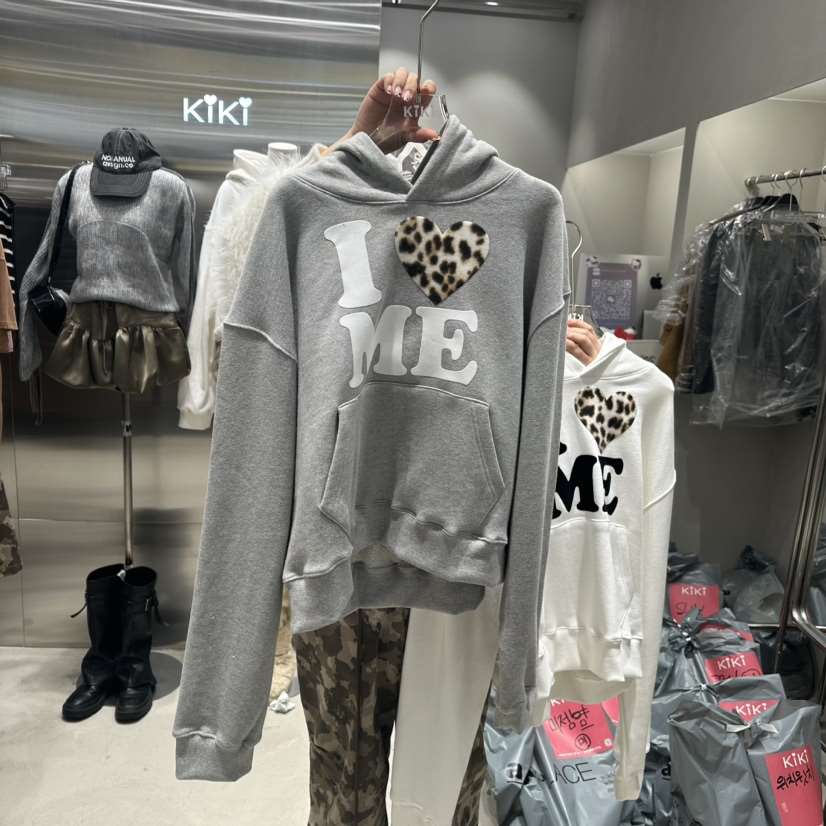 KiKi直郵韓國代購女裝新款熱賣推薦職業時尚人氣休閑衛衣兜帽KIKI衛衣