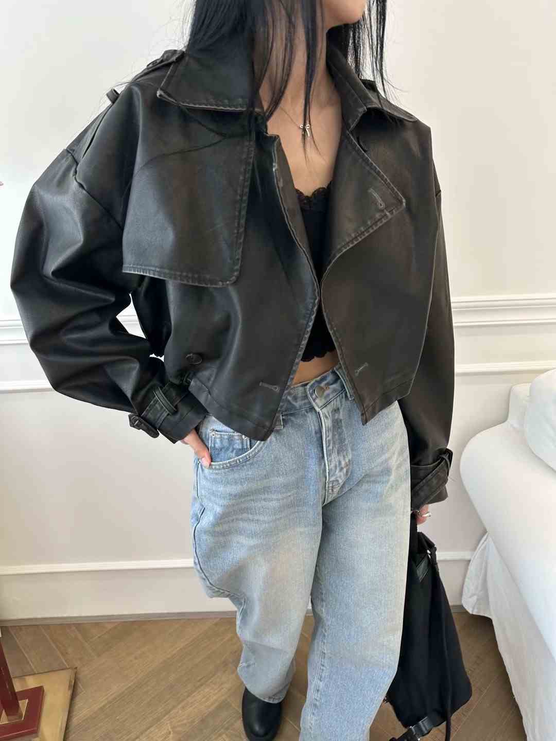 BLACK LADY直郵韓國代購女裝新品真品職業推薦休閑24秋冬夾克BLACK LADY夾克
