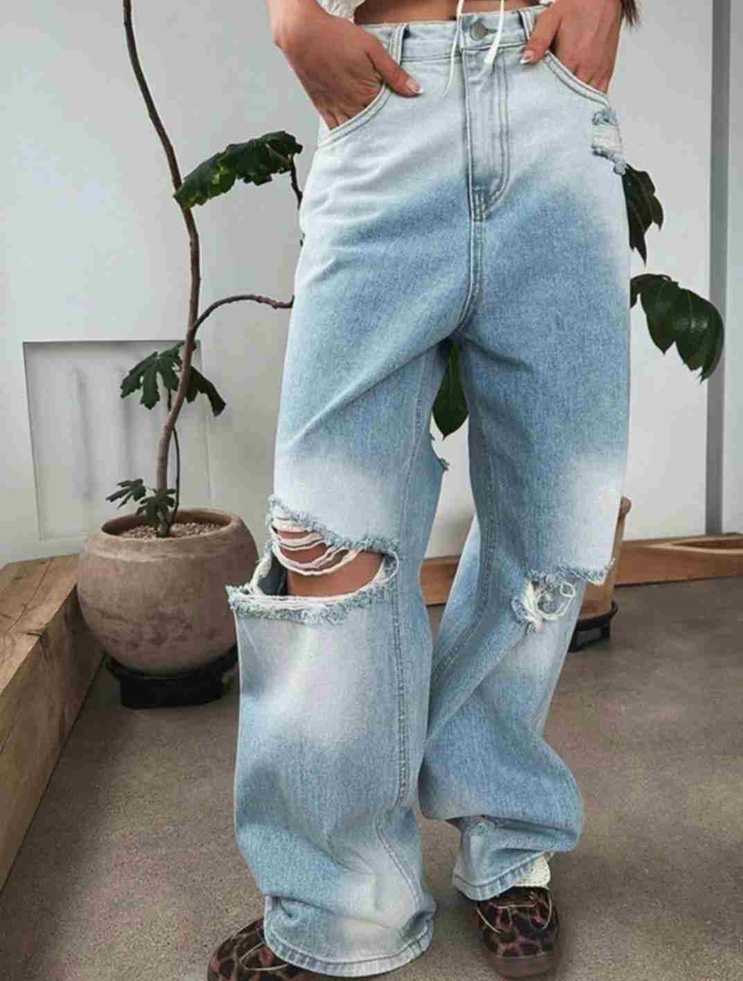 L@BOR-레이버-T韓國直郵東大門實拍女裝新品24秋冬牛仔褲L@BOR牛仔褲