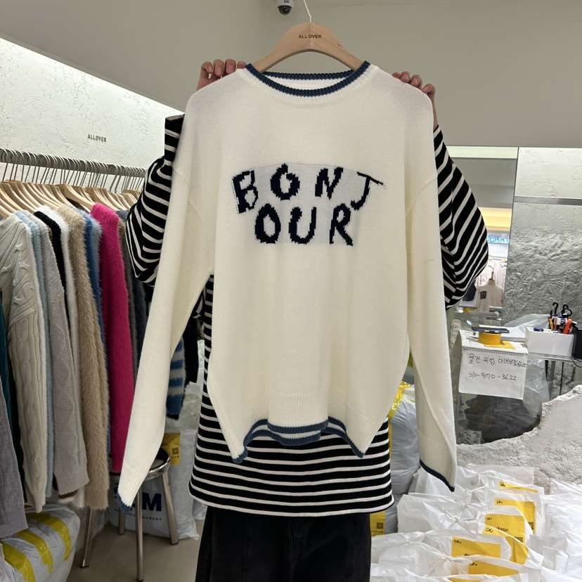 ALL OVER韓國直郵東大門代購女裝新品真品職業推薦休閑針織衫ALL OVER-男裝針織衫