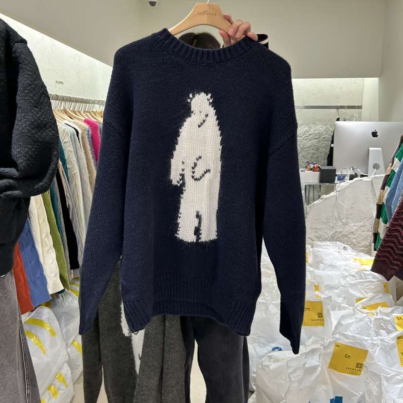 ALL OVER韓國直郵女裝新品時尚熱賣職業24秋冬人氣真品毛衣ALL OVER-男裝毛衣