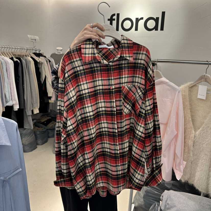 floral直郵韓國代購女裝新品真品人氣時尚推薦休閑襯衫蕾絲衫FLORAL襯衫/蕾絲衫