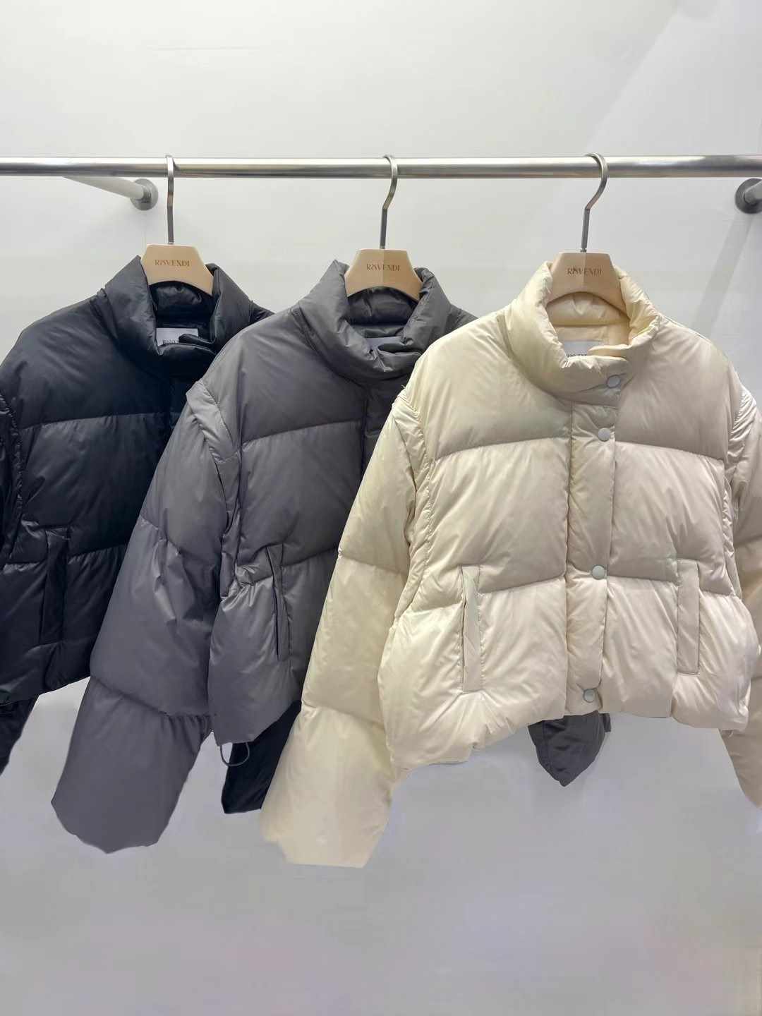 ROVENDI韓國直郵東大門代購女裝新品人氣推薦休閑短款棉服鴨絨ROVENDI短款棉服