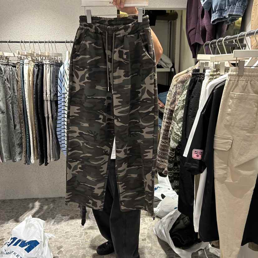 RARE-A韓國直郵東大門實拍女裝新款休閑人氣休閑褲拉絨迷彩RARE-男裝休閑褲