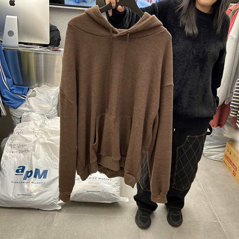 LE A直郵韓國代購女裝新款推薦時尚24秋冬休閑熱賣衛衣兜帽LE A-男裝衛衣