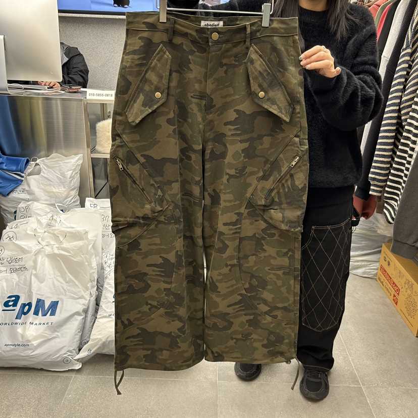 LE A韓國直郵東大門代購女裝新款24秋冬休閑褲工裝褲拉鏈LE A-男裝休閑褲