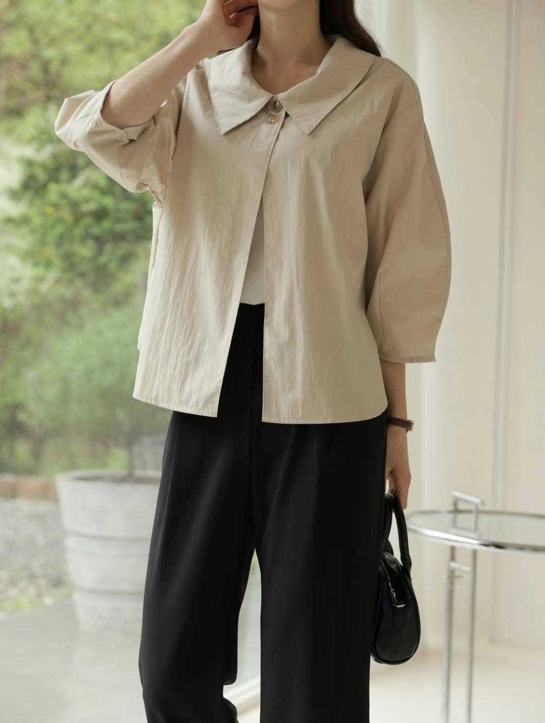 MU 뮤-T韓國直郵東大門代購女裝新品24秋冬真品襯衫蕾絲衫MU 뮤-T襯衫/蕾絲衫