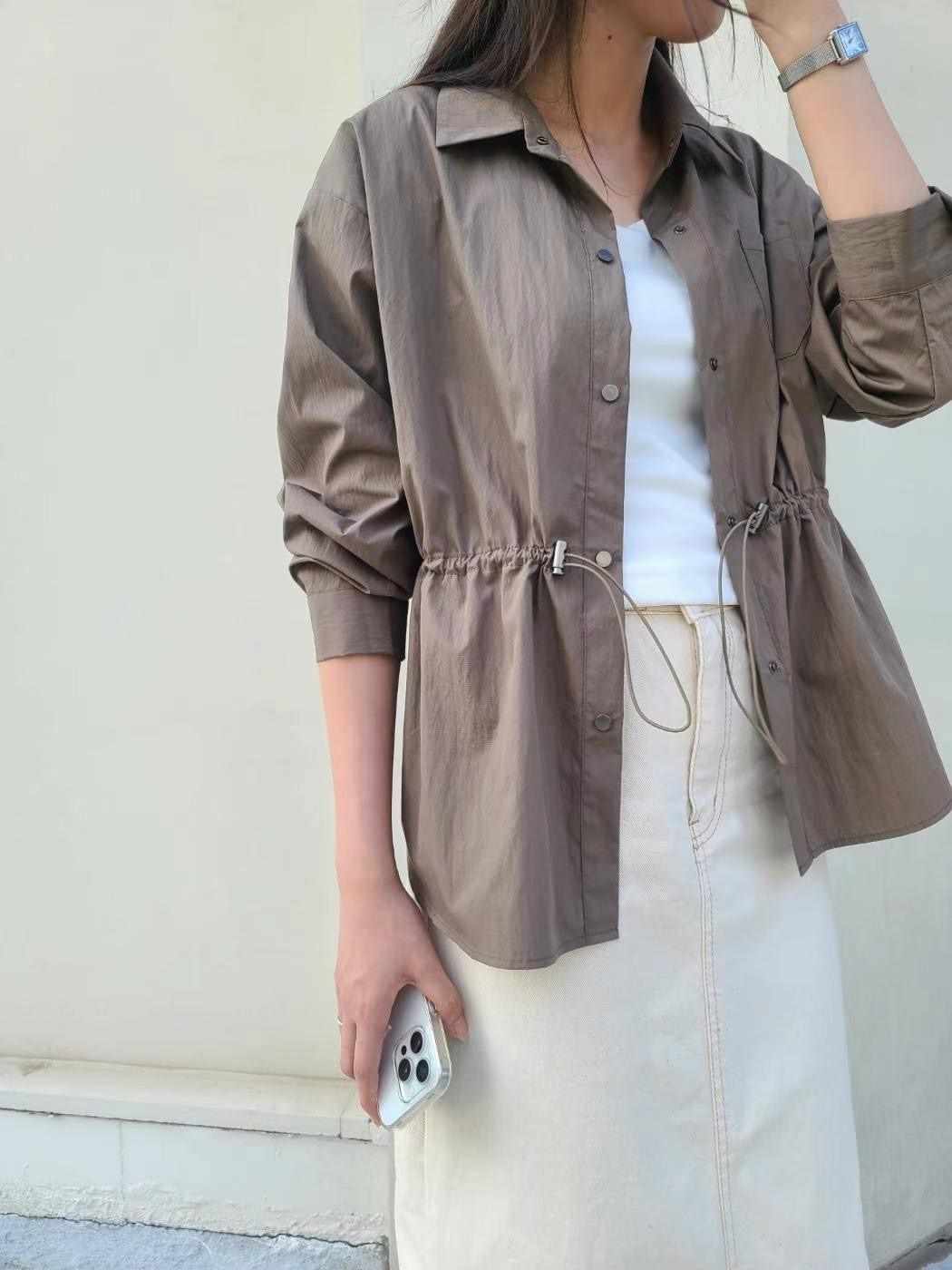 MU 뮤-T韓國直郵東大門代購女裝新品24秋冬時尚襯衫蕾絲衫MU 뮤-T襯衫/蕾絲衫