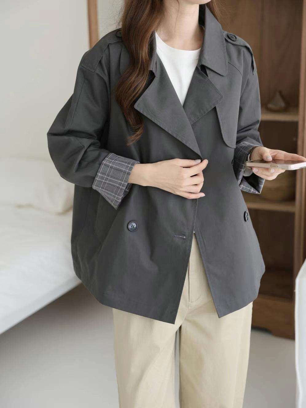 MU 뮤-T韓國直郵東大門實拍女裝新款職業熱賣時尚24秋冬夾克MU 뮤-T夾克