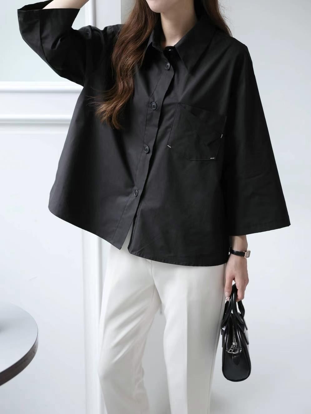 MU 뮤-T韓國直郵東大門代購女裝新款24秋冬熱賣襯衫蕾絲衫MU 뮤-T襯衫/蕾絲衫