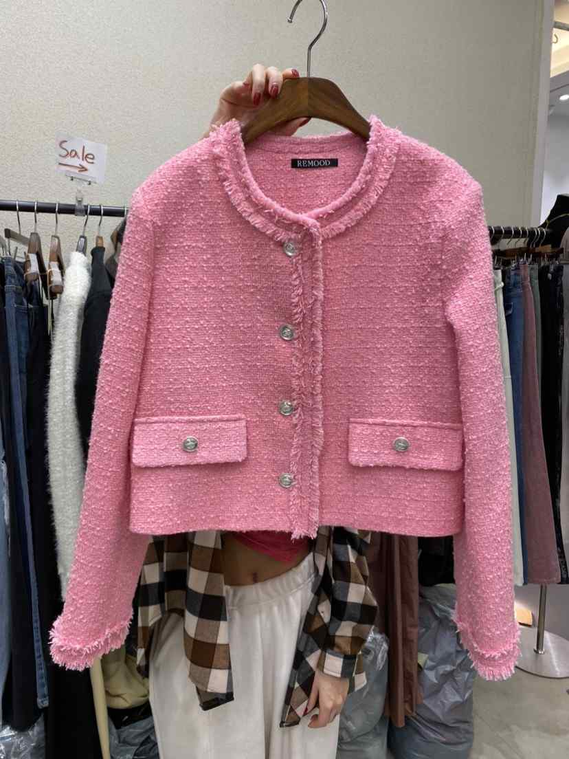 REMOOD韓國直郵女裝新品時尚24秋冬熱賣休閑推薦真品夾克FRENCH DOOR夾克