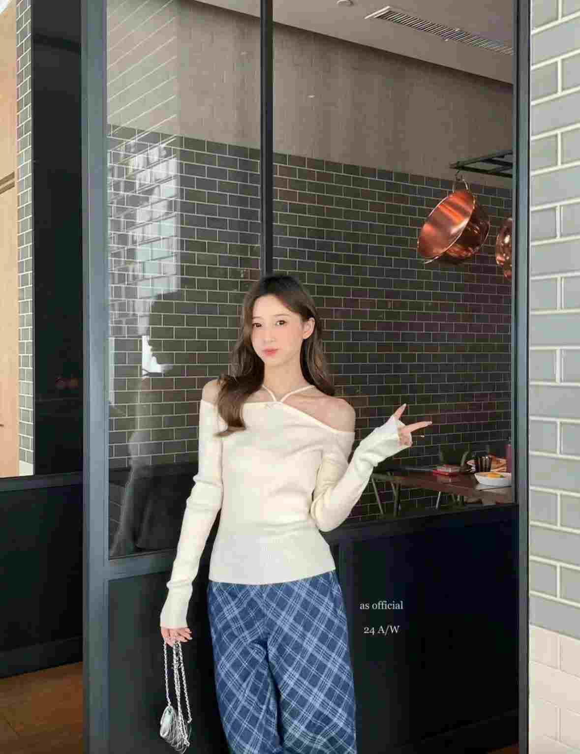 LUCKY STORE韓國直郵女士新款時尚人氣休閑推薦真品長袖T恤WEEK PLAN長袖T恤