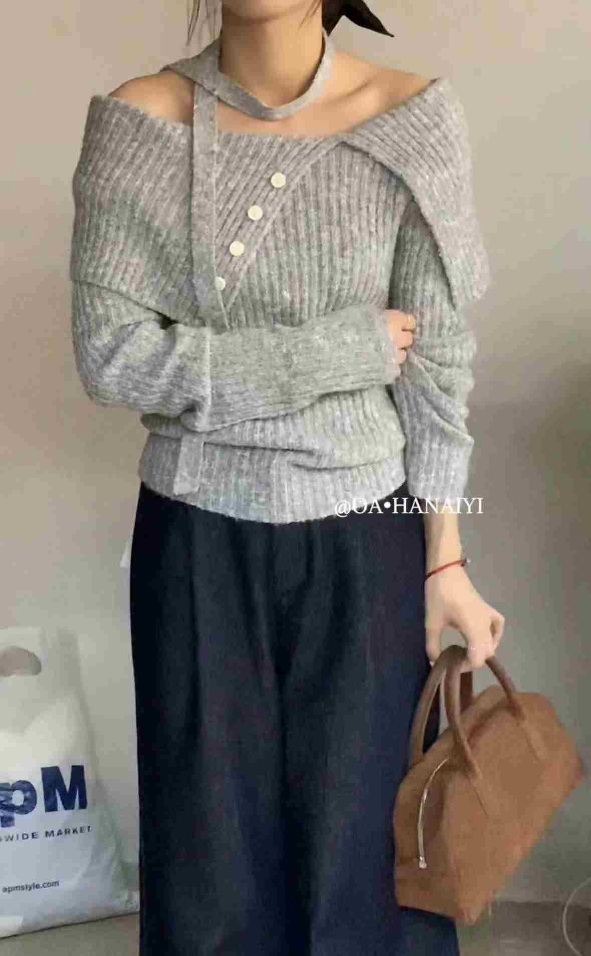 LUCKY STORE韓國代購女士新款熱賣職業時尚真品推薦針織衫ANGE針織衫