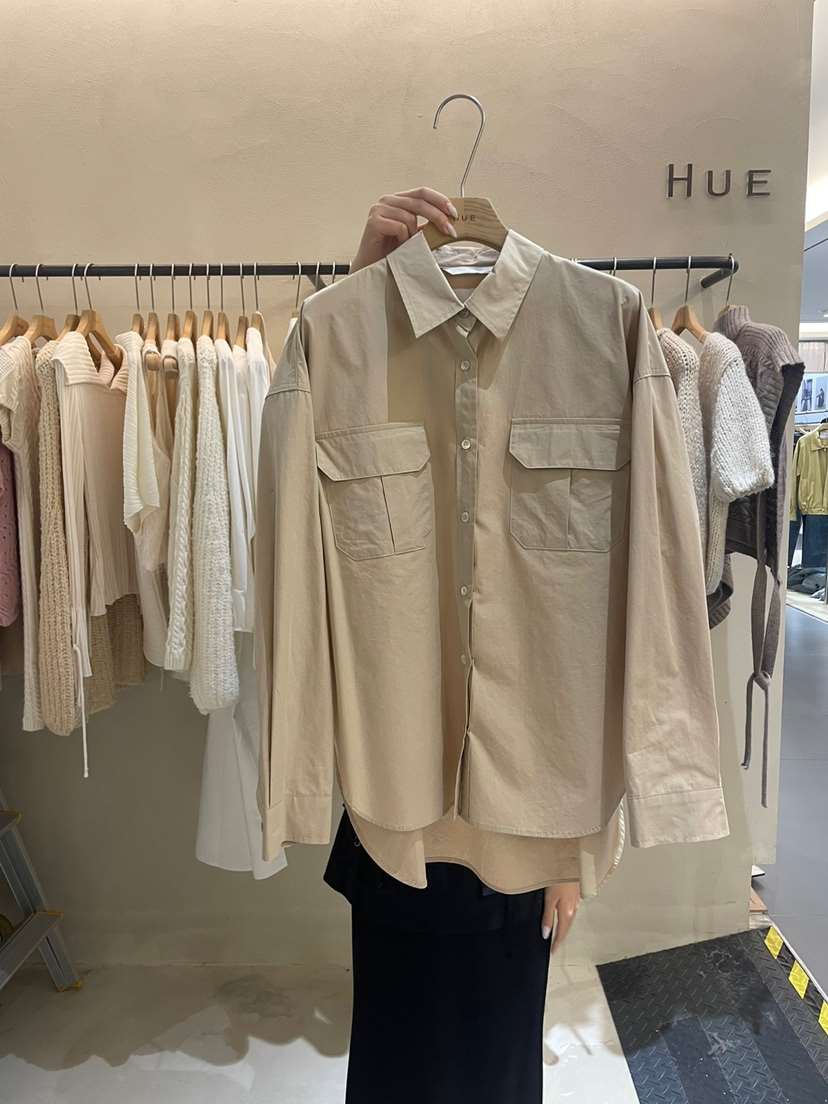 HUE韓國直郵女裝新品熱賣人氣推薦真品休閑職業24秋冬襯衫蕾絲衫ERIA/HUE襯衫/蕾絲衫