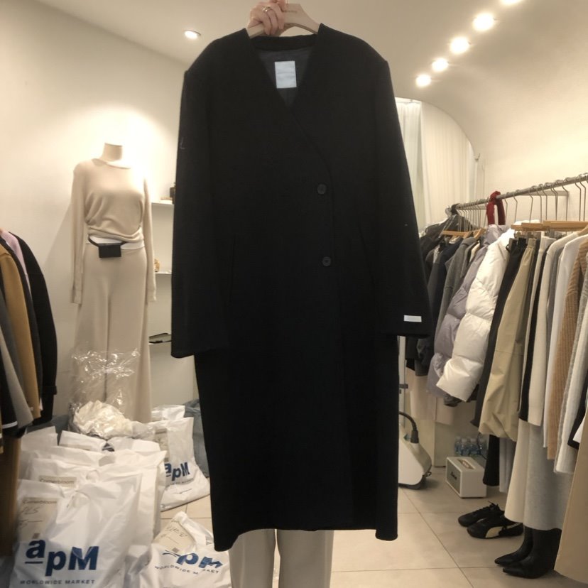 cornerbloom/3rooms韓國直郵東大門實拍女裝新款休閑中長款大衣THE SUIT BAR中長款大衣