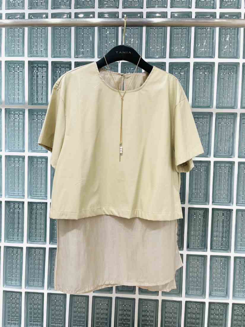 TANIA-Q直郵韓國代購女裝新款職業24秋冬襯衫蕾絲衫皮革TANIA-Q襯衫/蕾絲衫