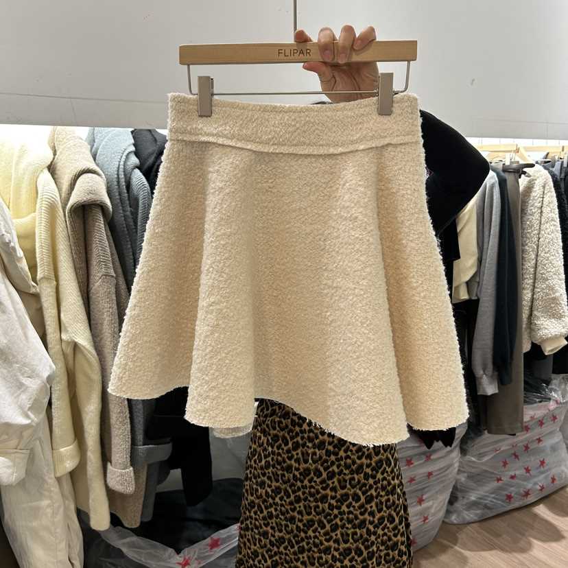 FLIPAR韓國直郵東大門代購女裝新品推薦真品24秋冬短裙羊毛FLIPAR短裙