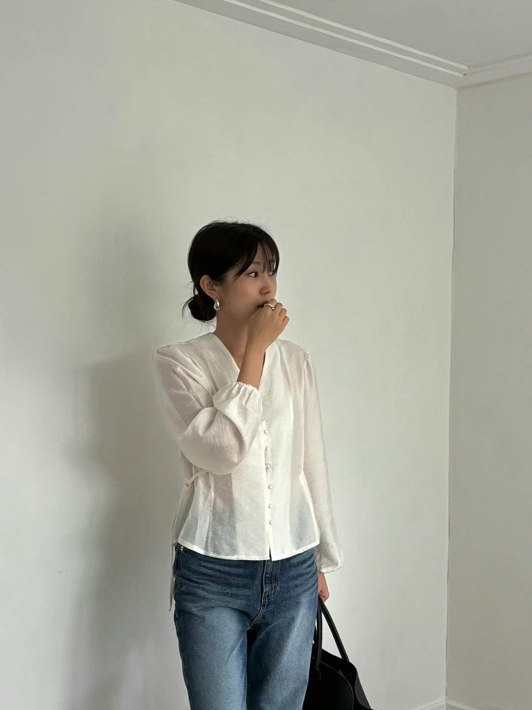 POETE韓國直郵女裝新品休閑時尚24秋冬推薦真品襯衫蕾絲衫POETE襯衫/蕾絲衫