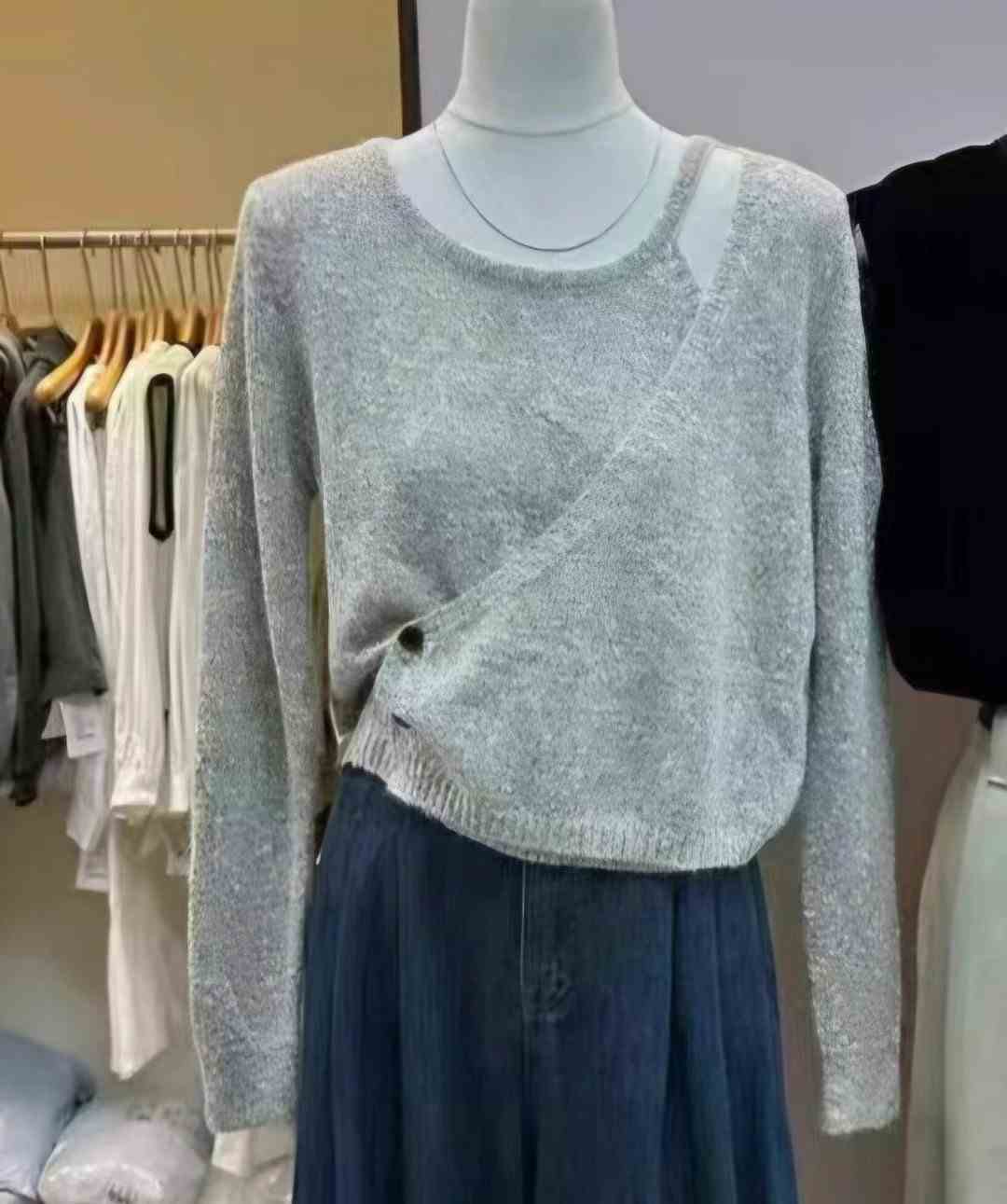 Y.BUTTERFIY韓國直郵東大門實拍女裝新品推薦24秋冬針織衫Y.BUTTERFIY針織衫