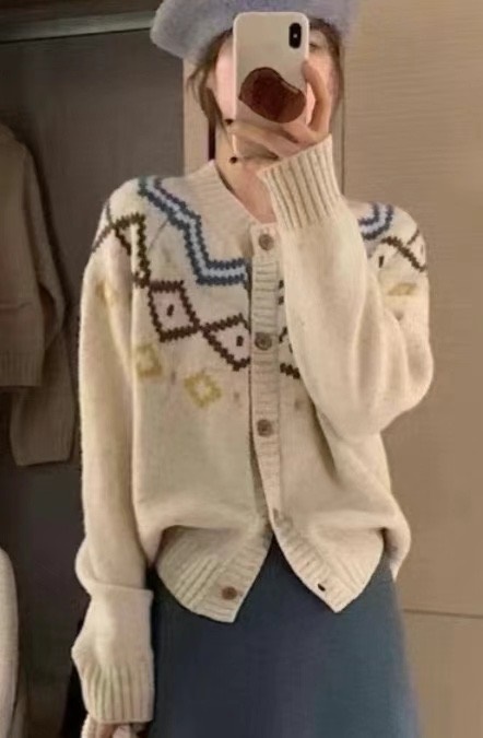 Y.BUTTERFIY韓國直郵東大門代購女裝新款熱賣24秋冬針織衫開衫Y.BUTTERFIY針織衫