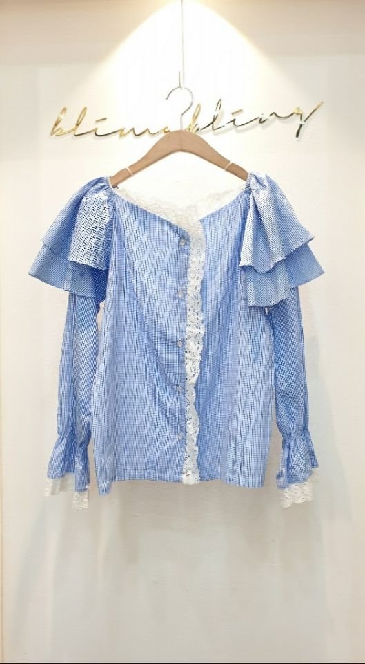 BLING BLING韓國直郵東大門代購女裝新品休閑推薦襯衫蕾絲衫BLING BLING-S襯衫/蕾絲衫