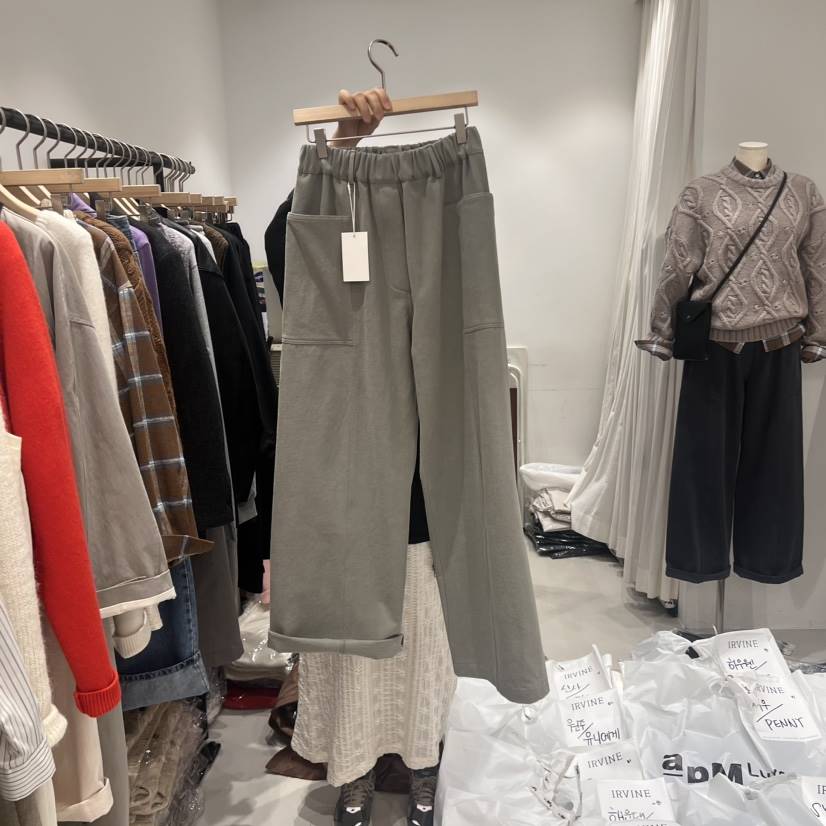 IRVINE韓國直郵女裝新品職業熱賣人氣時尚真品推薦休閑褲拉絨IRVINE休閑褲